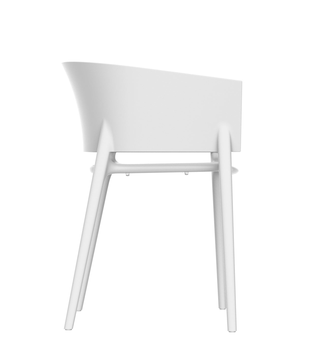 Sedia pranzo con braccioli in resina Africa Vondom Bianco Genco Outdoor