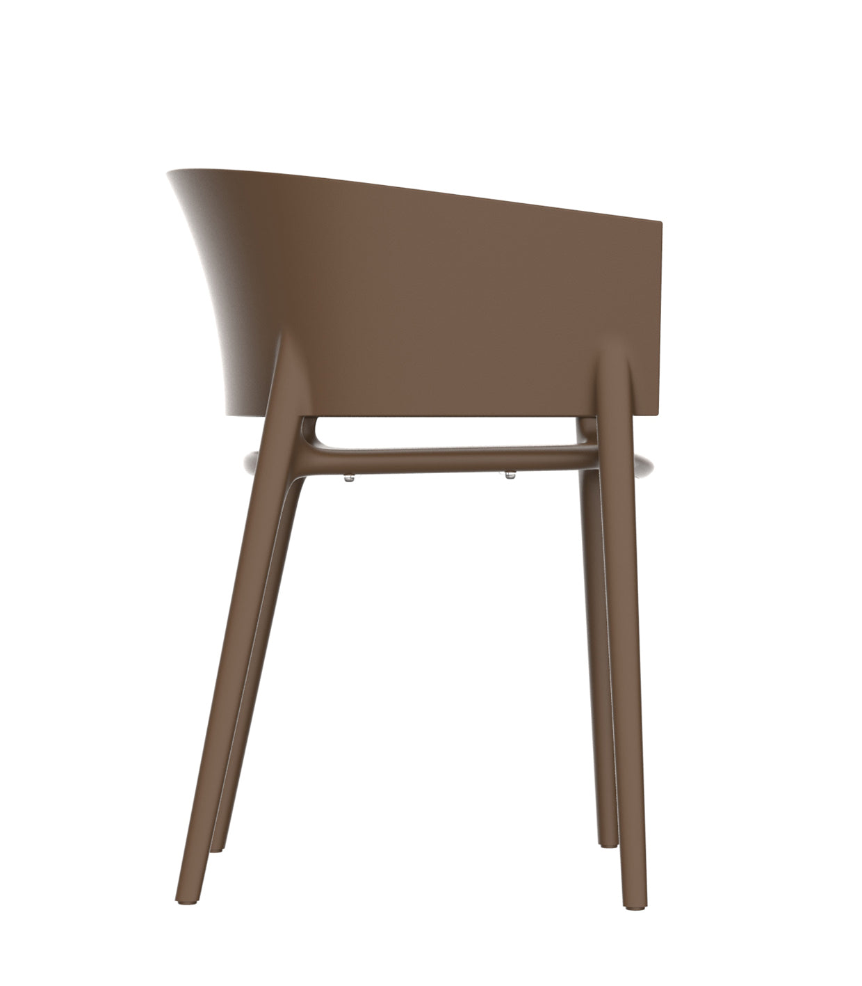 Sedia pranzo con braccioli in resina Africa Vondom Bronzo Genco Outdoor