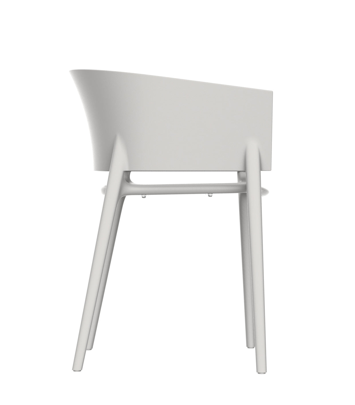 Sedia pranzo con braccioli in resina Africa Vondom Ecrù Genco Outdoor
