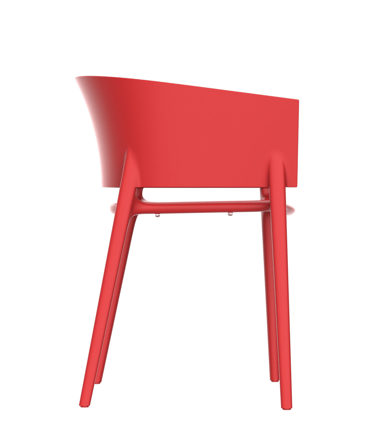 Sedia pranzo con braccioli in resina Africa Vondom Rosso Genco Outdoor