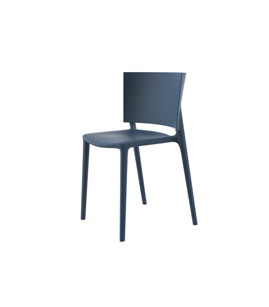 Sedia pranzo in resina Africa Vondom Blu Navy Genco Outdoor