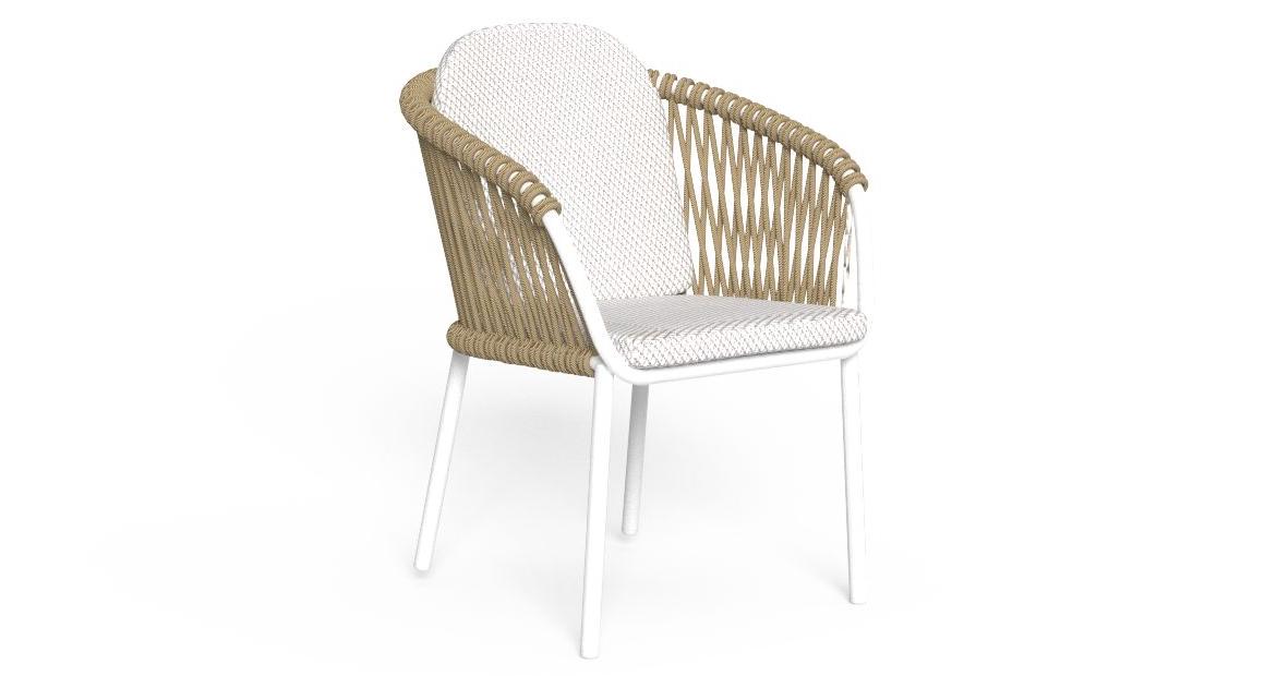 Abel Sedia Pranzo Talenti Bianco - Beige Genco Outdoor