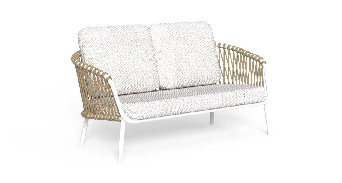 Abel set sofa Talenti (1 divano + 2 poltrone + 1 tavolino) Bianco Genco Outdoor