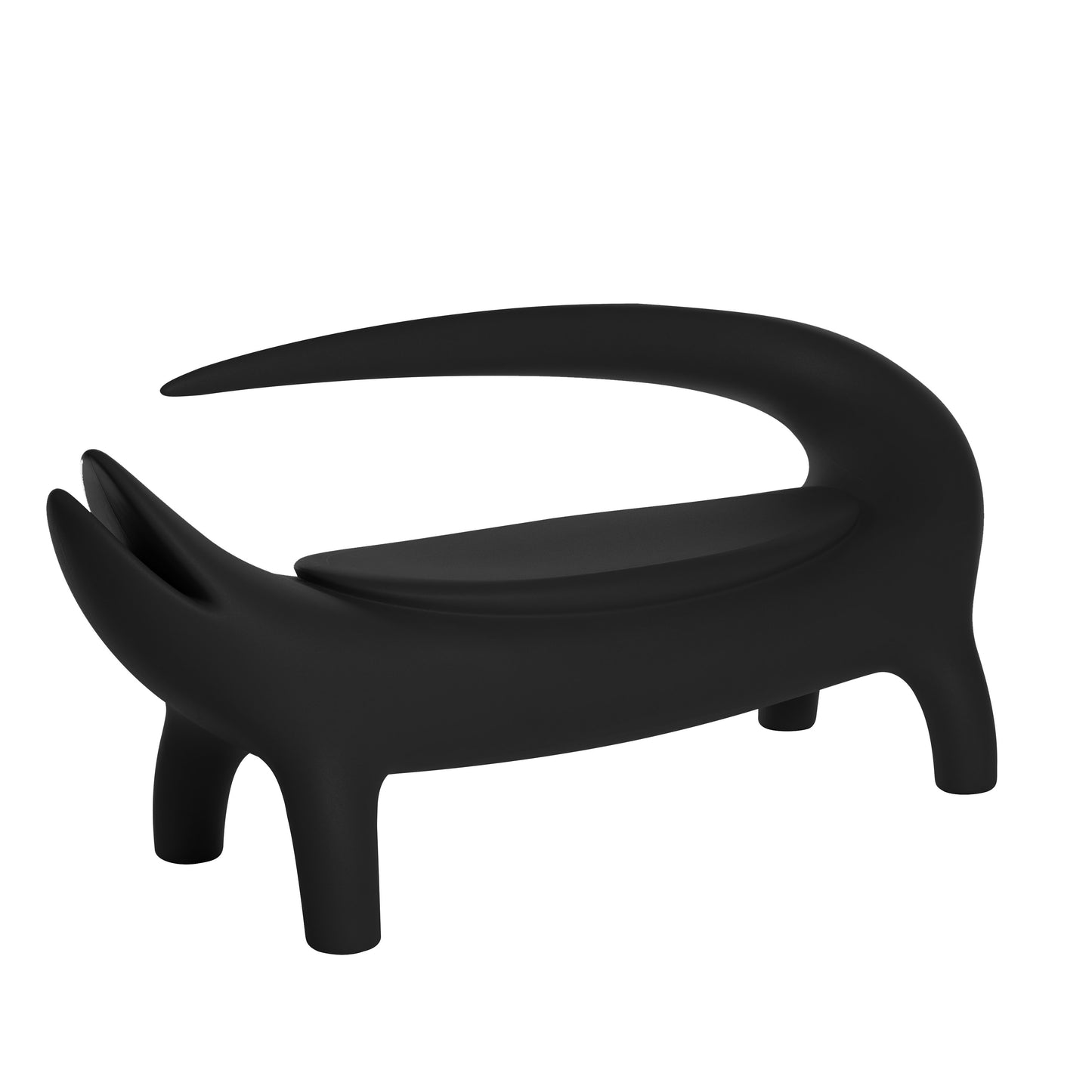 Big Kroko poltrona lounge due posti da esterno Slide jet black nero antracite
