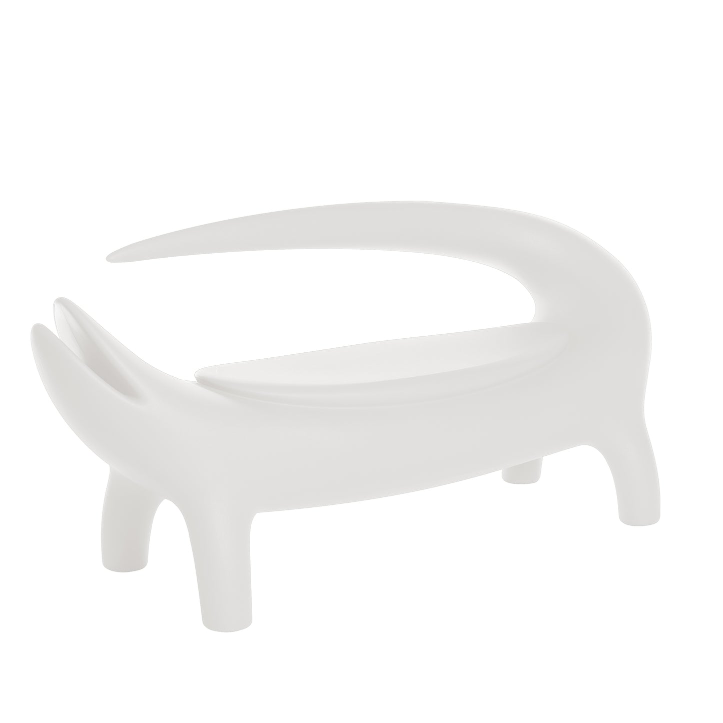 Big Kroko poltrona lounge due posti da esterno Slide milky white bianco