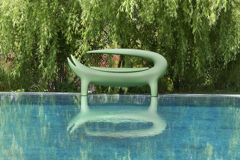 Big Kroko poltrona lounge due posti da esterno Slide piscina