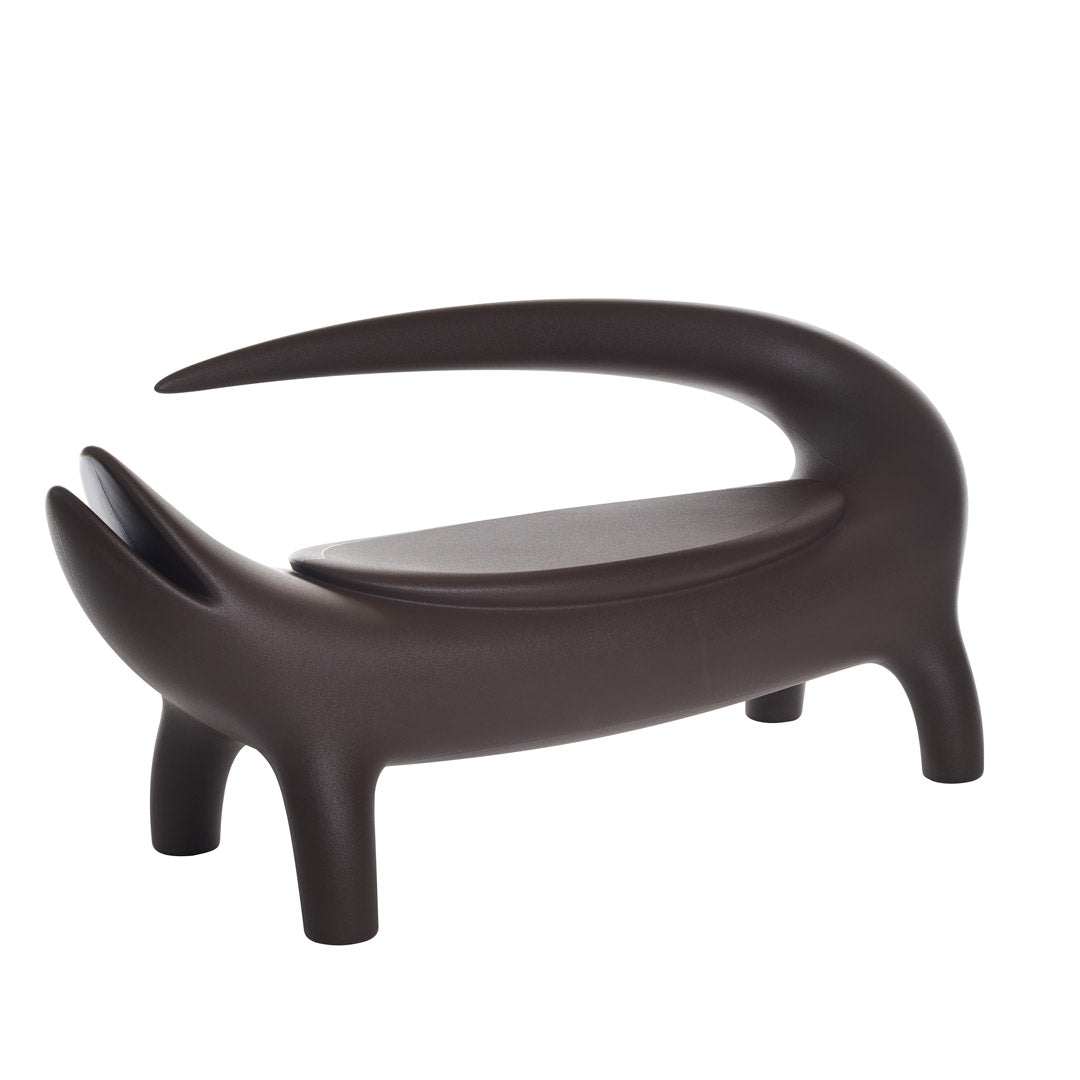 Big Kroko poltrona lounge due posti da esterno slide chocolate brown marrone