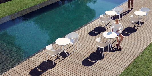 Sedia pranzo con braccioli in resina Africa Vondom Genco Outdoor