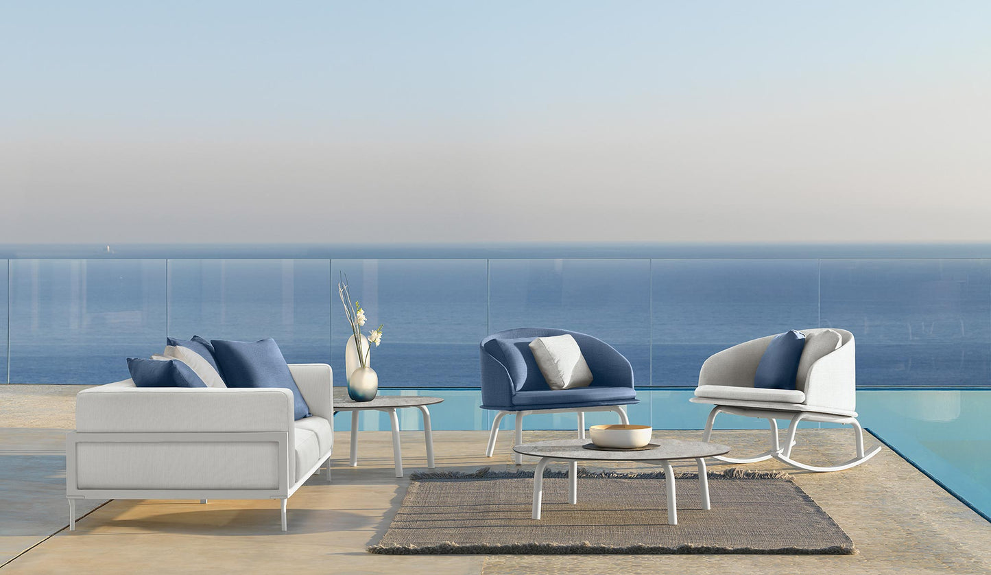 Cleo Soft Alu tavolo salotto poltrone in alluminio da esterno Talenti Genco Outdoor design lusso