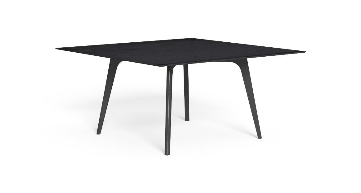 Cleo Soft Alu Tavolo Pranzo 150x150 da esterno Talenti grafite grigio scuro dark grey