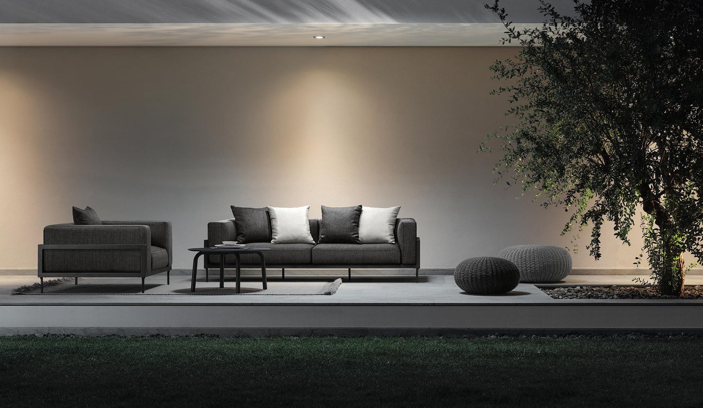 Cleo Soft Alu divano 3 posti in alluminio da esterno Talenti villa design