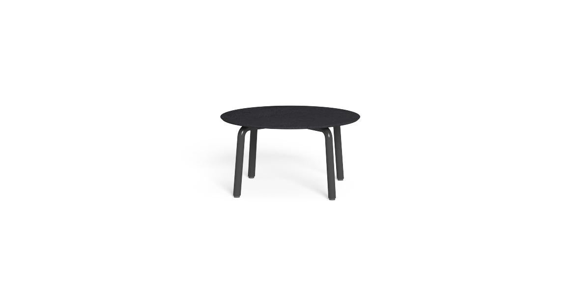 Cleo Soft Alu tavolo da caffè d75 in alluminio da esterno Talenti nero antracite grigio scuro