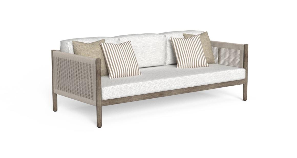 Dolcevita Divano 3 Posti Talenti Teak Silver - Dune White Genco Outdoor