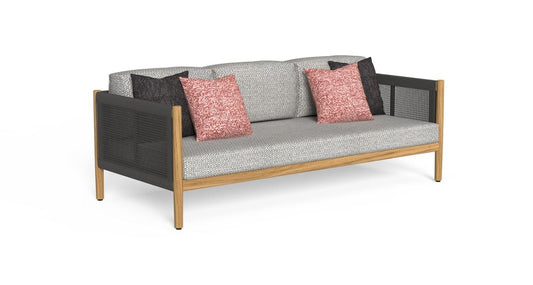 Dolcevita Divano 3 Posti Talenti Natural Teak - Dune Grey Genco Outdoor