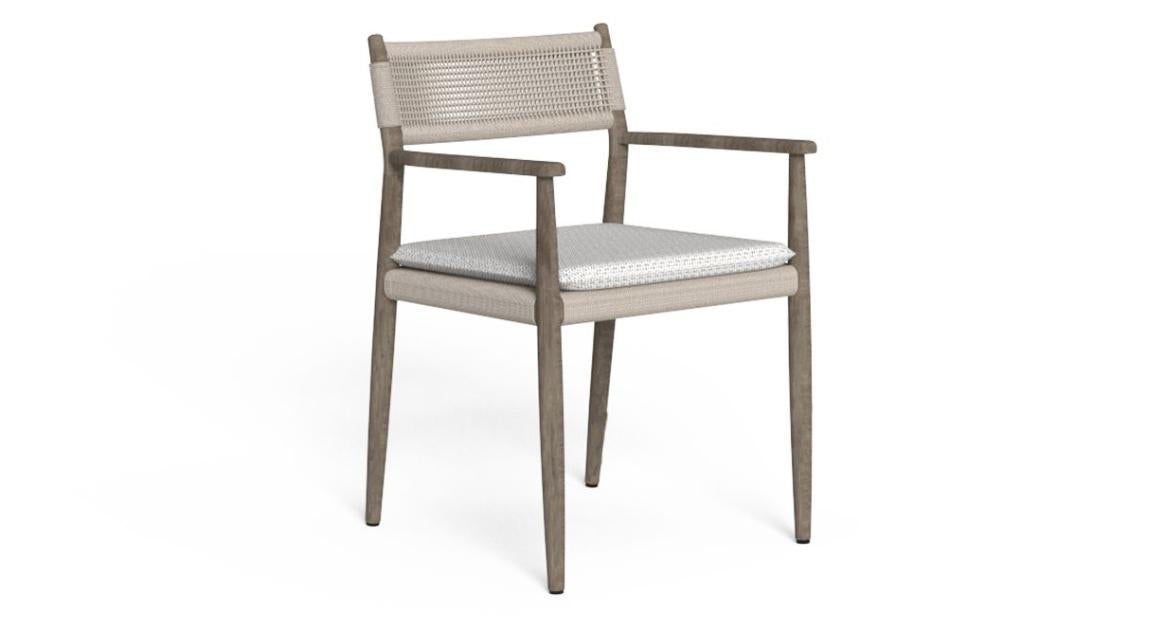 Dolcevita Poltrona Pranzo Talenti Teak Silver - Dune White Genco Outdoor