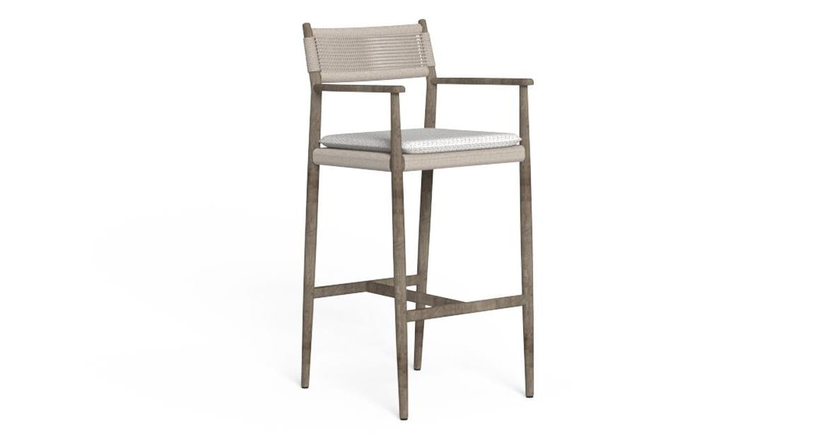 Dolcevita Poltrona da Bar Talenti Teak Silver - Dune White Genco Outdoor