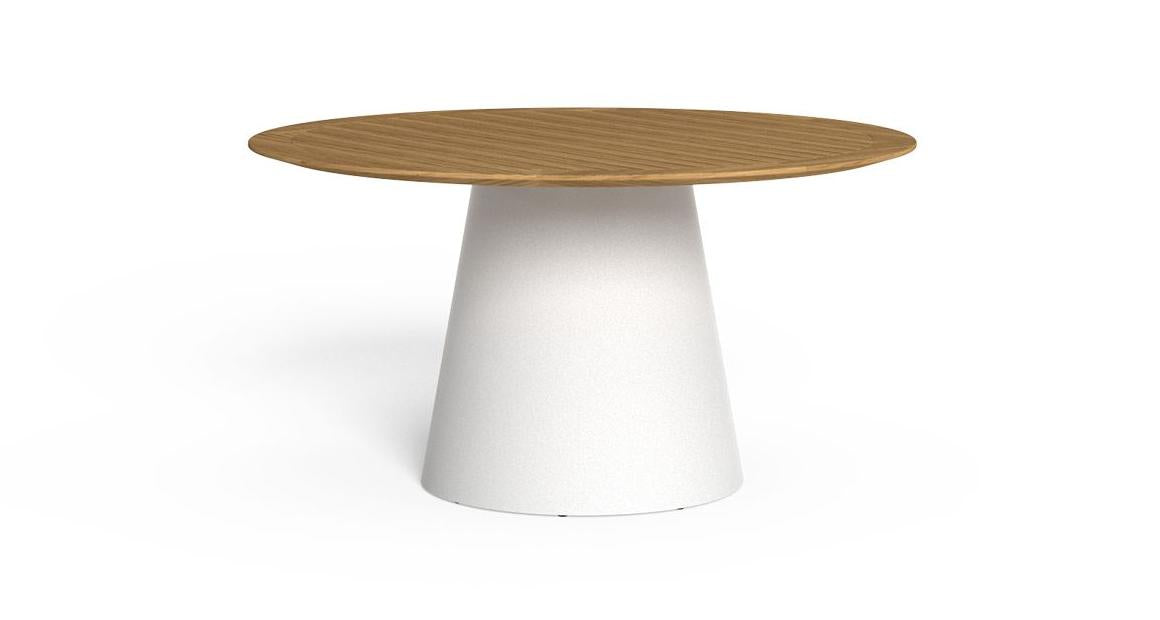 Dolcevita Tavolo Pranzo D140 Talenti Bianco - Natural Teak Genco Outdoor