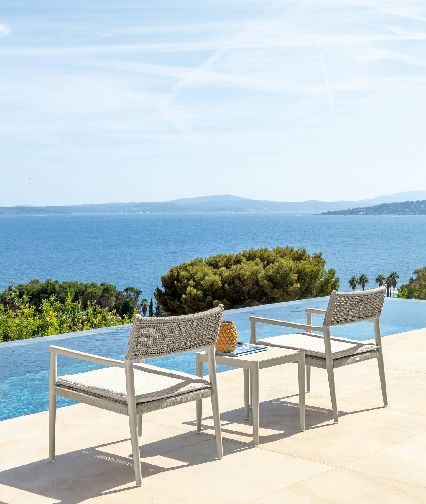 side table dolcevita alu bianco outdoor
