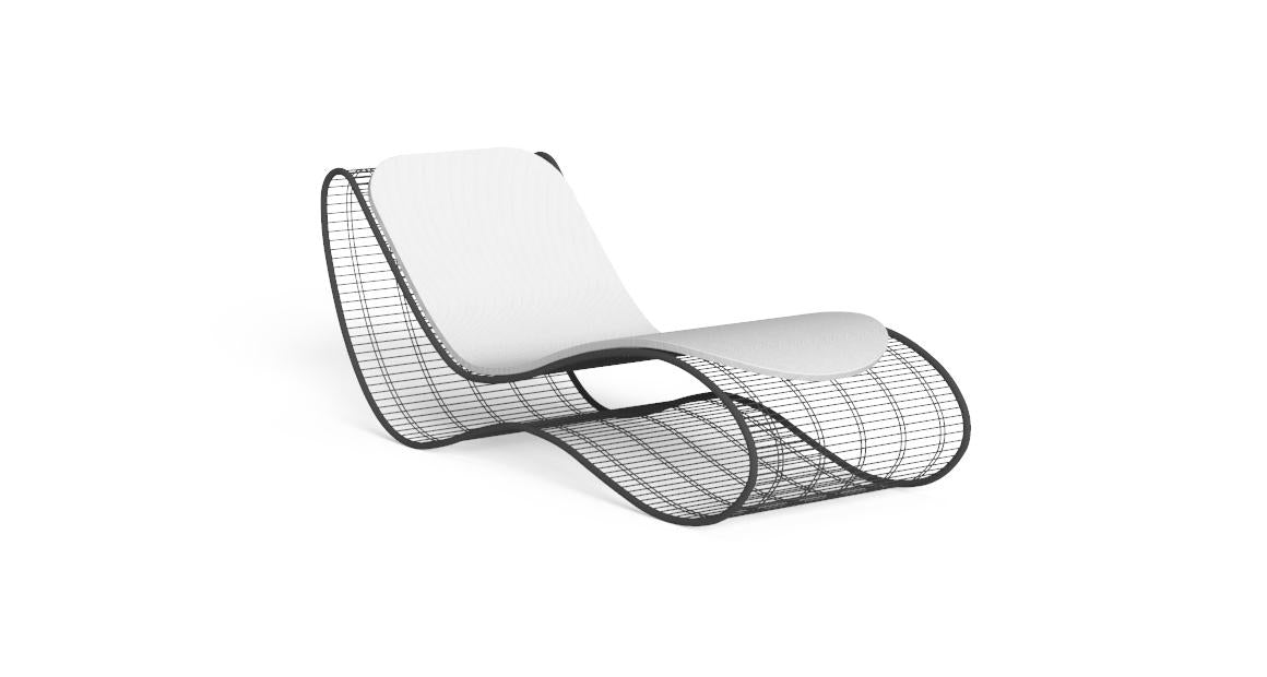 Lettino Relax Breez Talenti bianco nero antracite