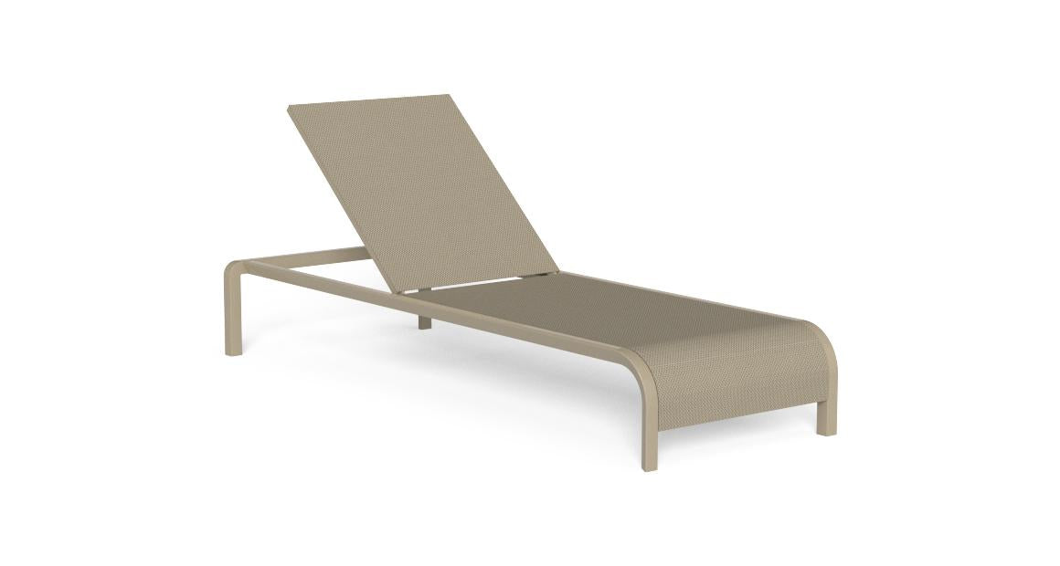 Lettino in alluminio impilabile Milo Talenti Tortora Genco Outdoor