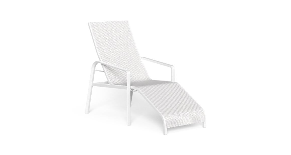 Sdraio reclinabile in alluminio Milo Talenti Bianco Genco Outdoor