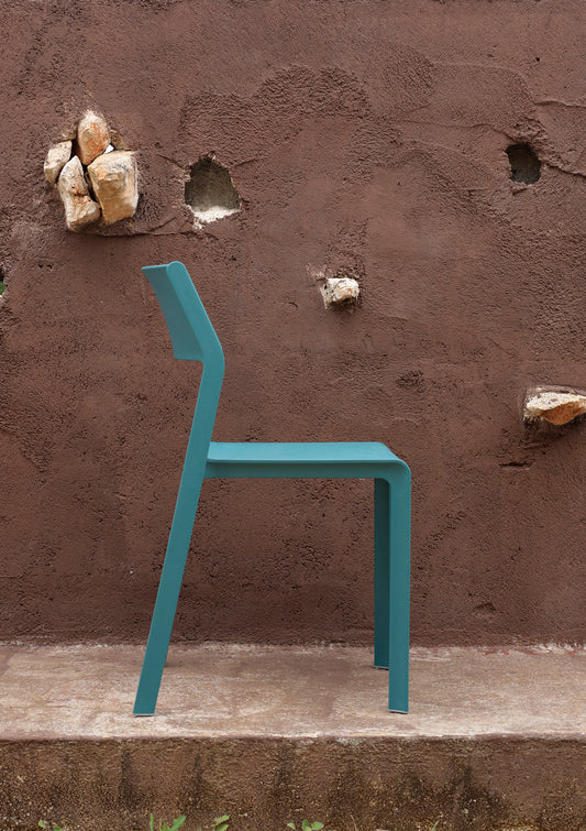 Sedia in resina Trill Bistrot da esterno blu ottanio Nardi Genco Outdoor