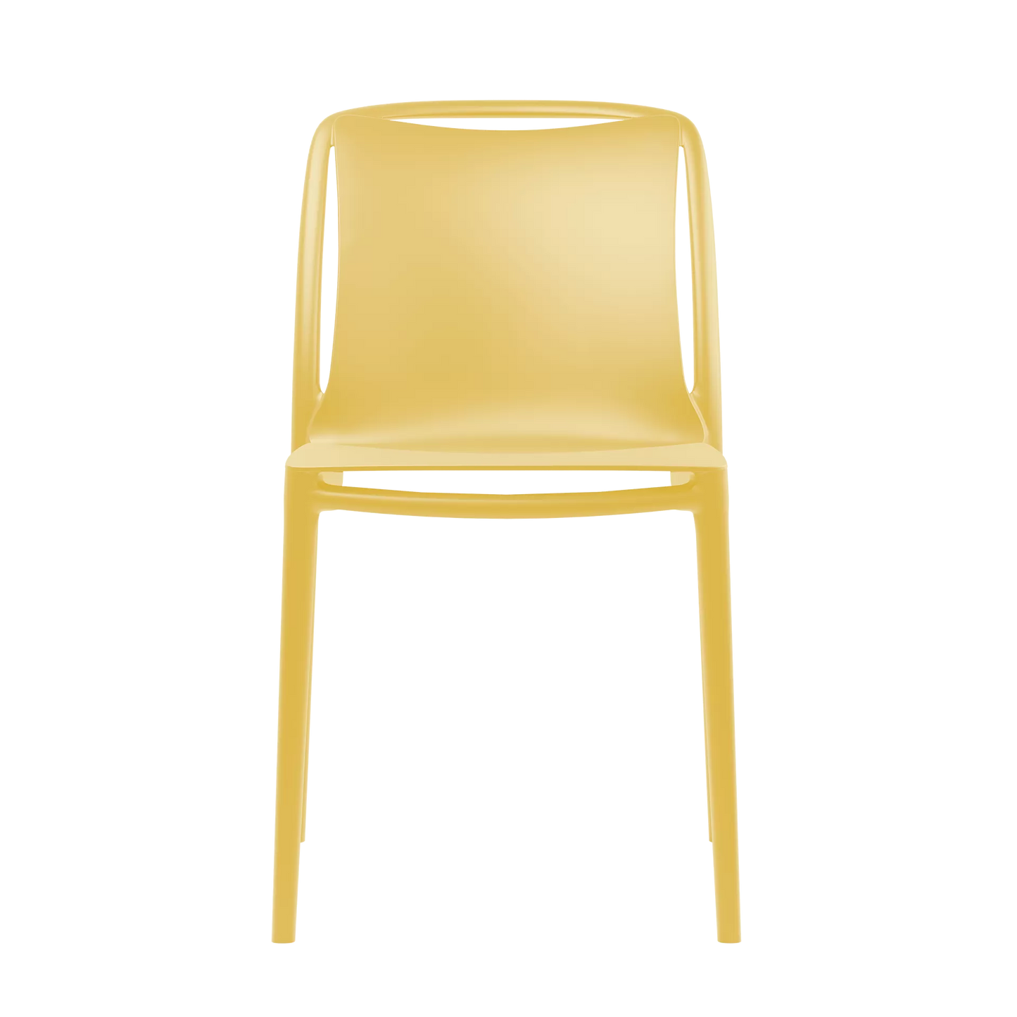Sedia in resina da esterno Velair giallo ocra