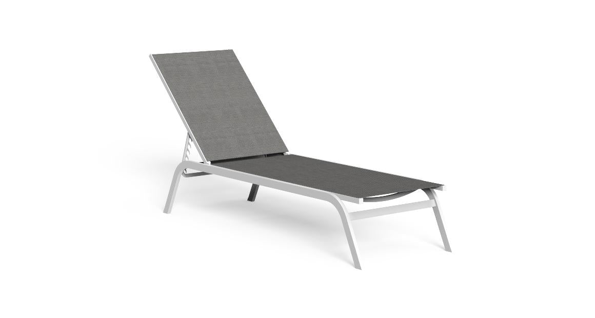 Step lettino in alluminio Talenti white silver