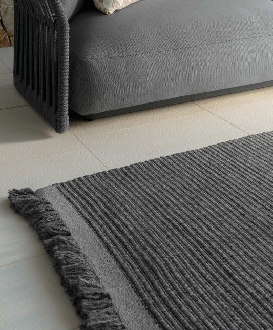 Tappeto per esterno rettangolare Fabric//Ribs