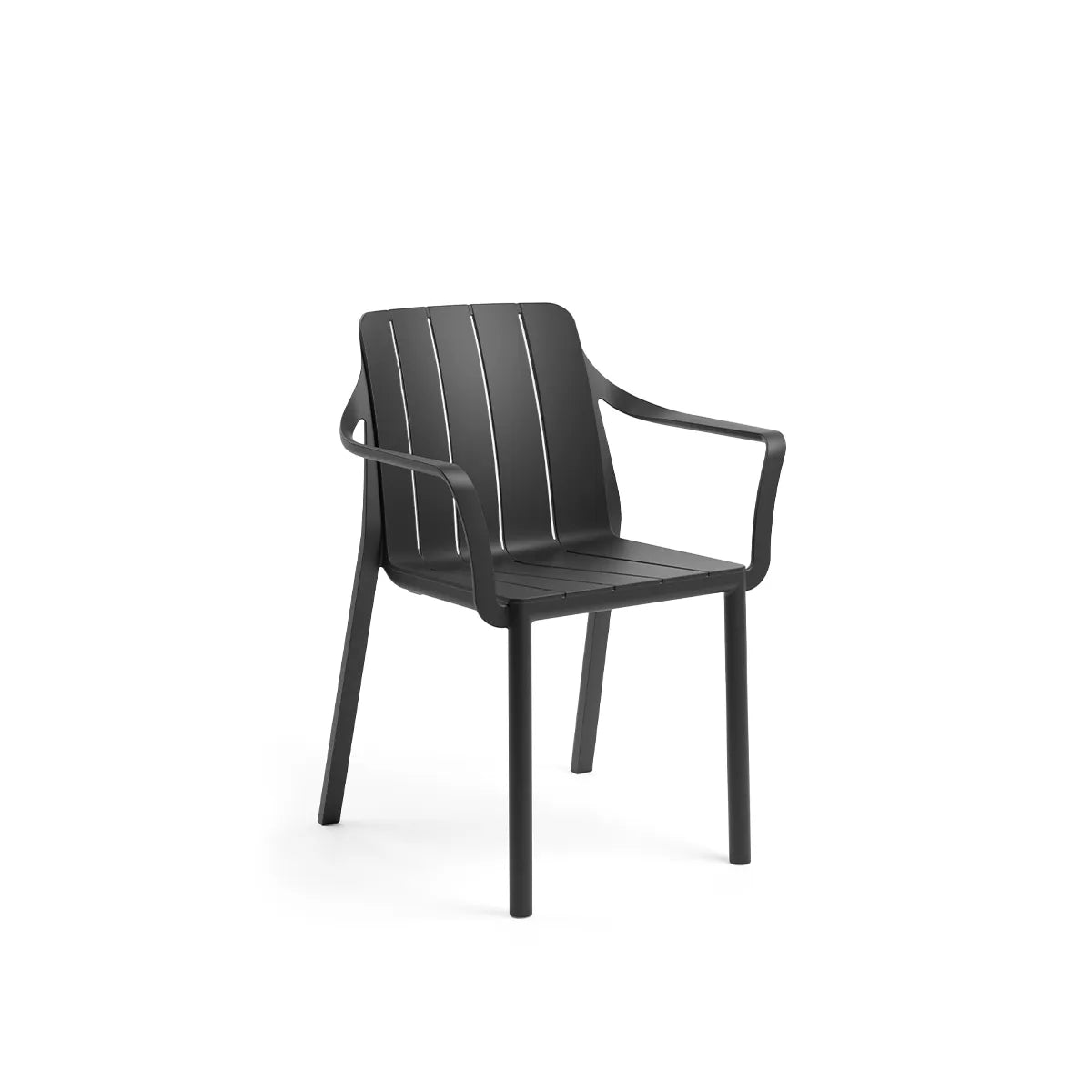 Sedia in resina con braccioli Tiberina Armchair Nardi Antracite Genco Outdoor