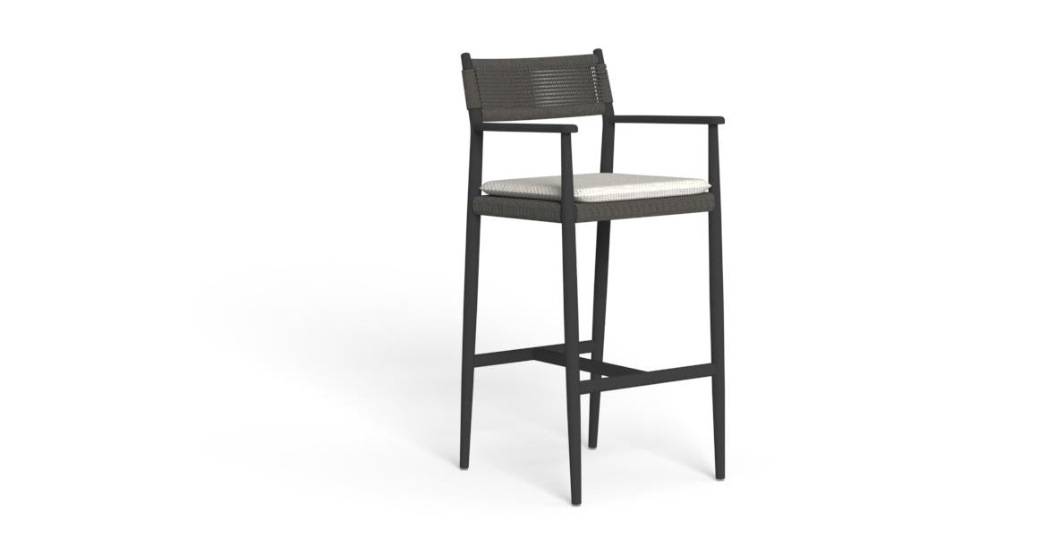 dolcevita alu sgabello nero talenti outdoor