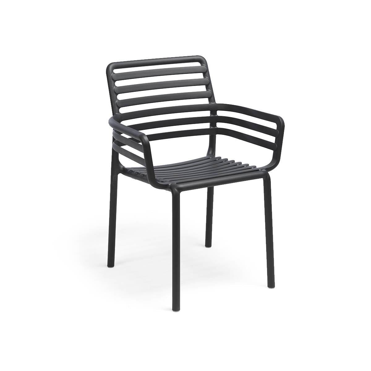 Sedia in resina con braccioli Doga Armchair Nardi Antracite Genco Outdoor