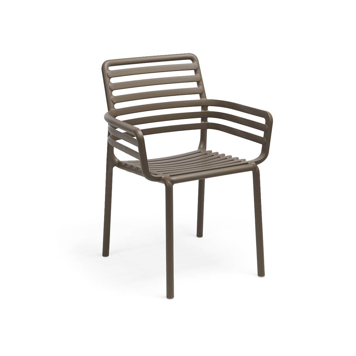 Sedia in resina con braccioli Doga Armchair Nardi Tabacco Genco Outdoor