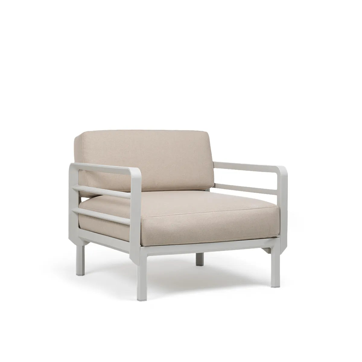 Poltrona Maximo resina rigenerata Nardi Gesso Perla Genco Outdoor