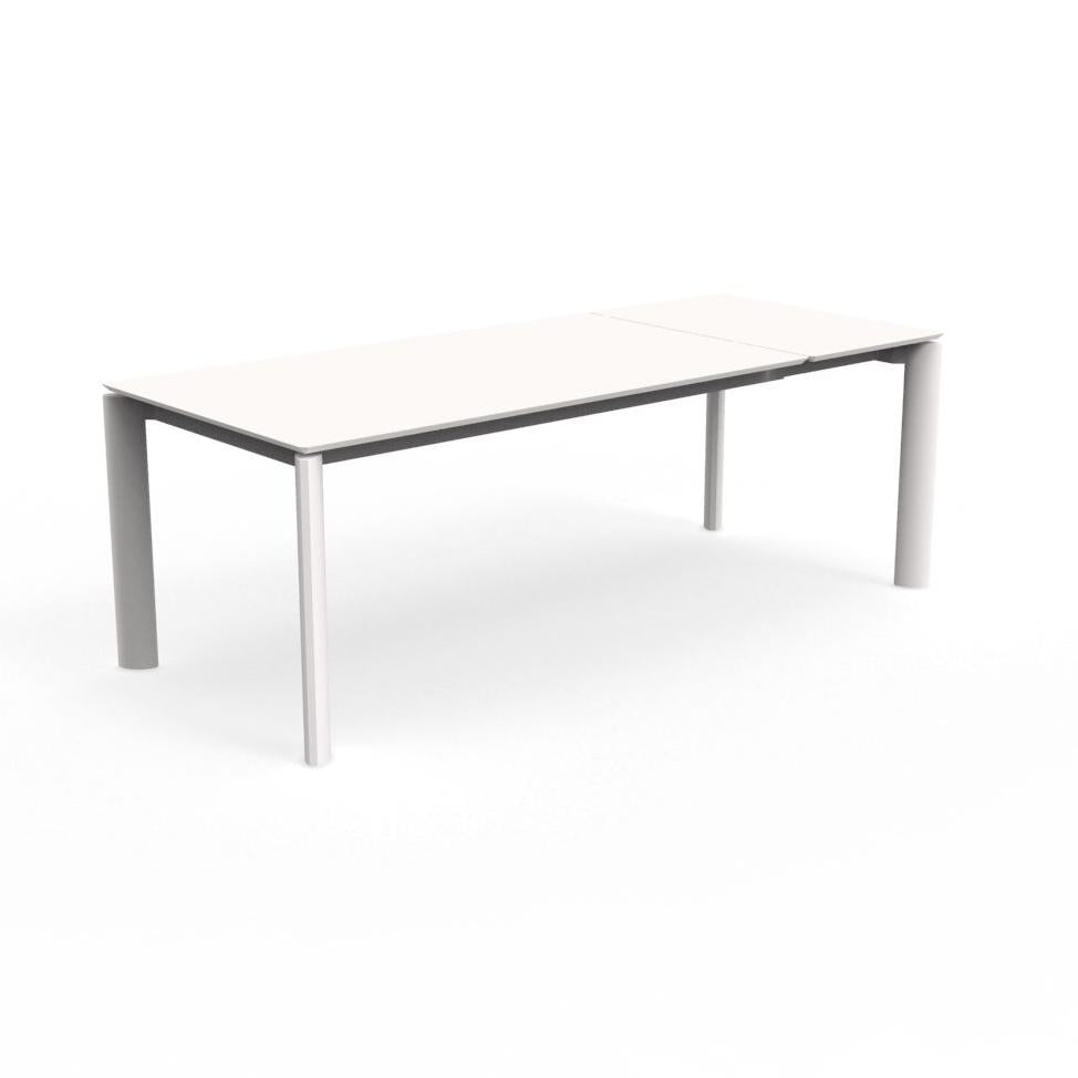 Tavolo Milo Talenti alluminio allungabile 160/215x95 bianco Genco Outdoor