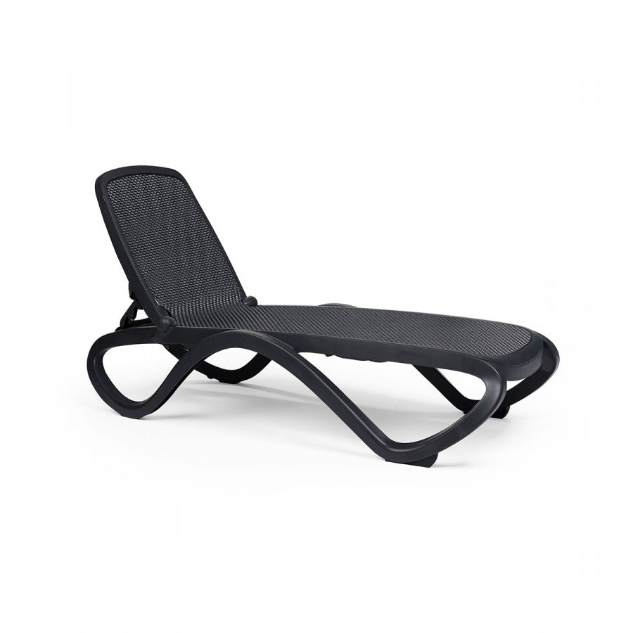 Lettino in resina fiberglass Omega Nardi Antracite-trama-antr. Genco Outdoor