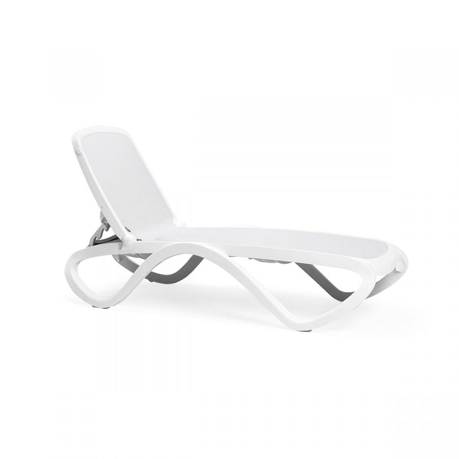 Lettino in resina fiberglass Omega Nardi Bianco Genco Outdoor