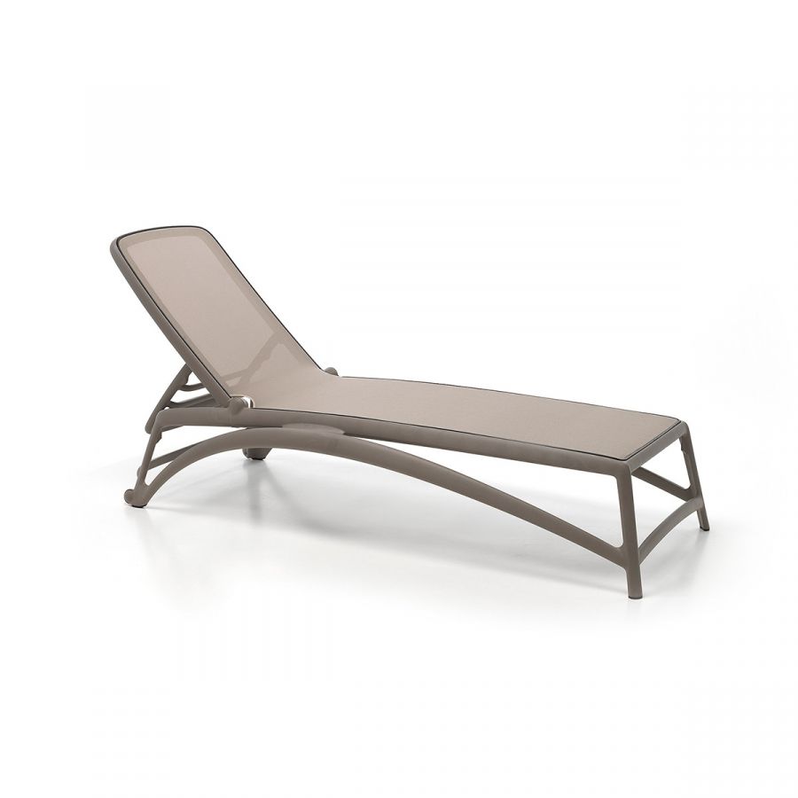 Lettino Atlantico in resina fiberglass Nardi tortora Genco Outdoor