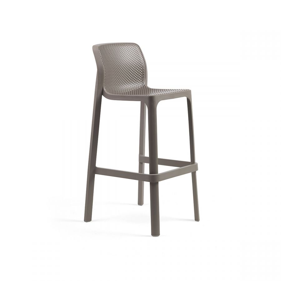 Net Stool sgabello in resina Nardi Tortora Genco Outdoor