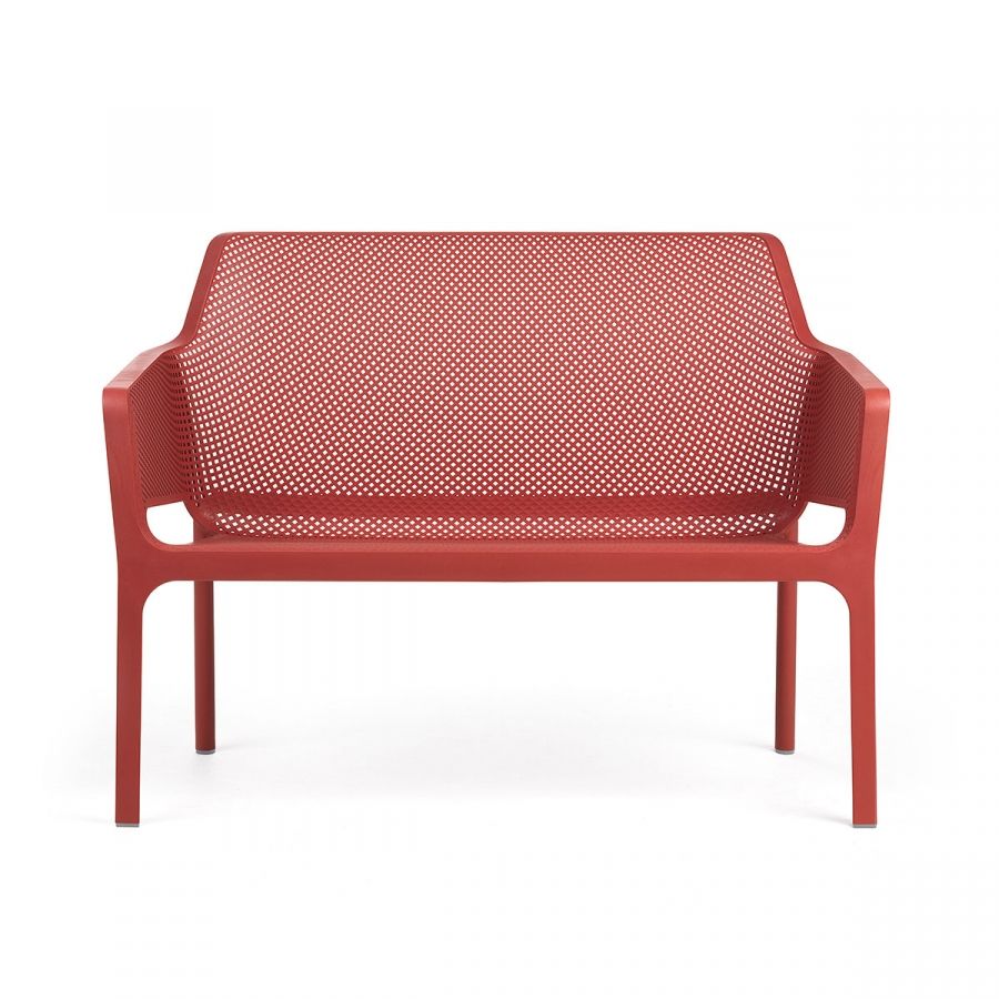 Net Bench panca in resina Nardi corallo Genco Outdoor