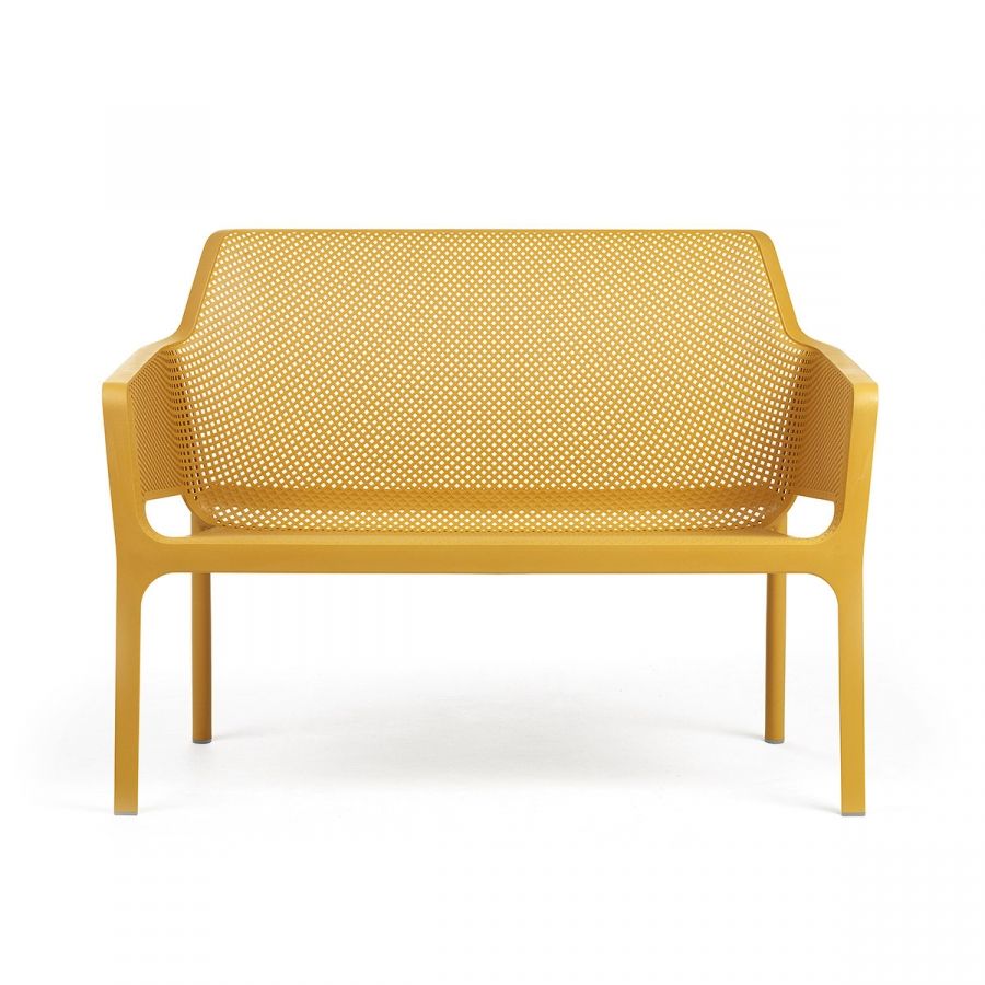 Net Bench panca in resina Nardi senape Genco Outdoor