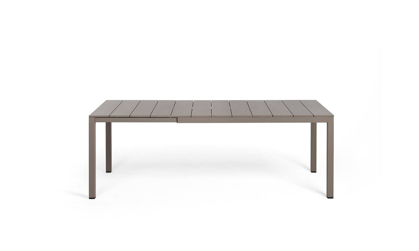 Tavolo estensibile Rio 140, piano in alluminio Nardi tortora Genco Outdoor