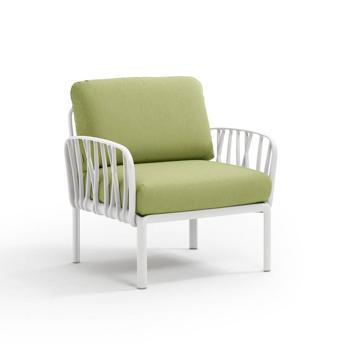Poltrona Komodo resina fiberglass Nardi Bianco Avocado-sunbr. Genco Outdoor