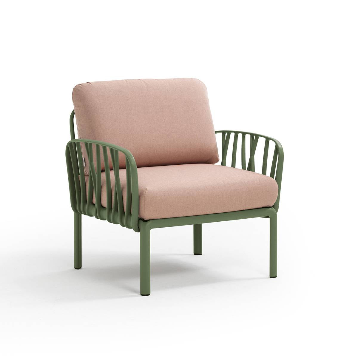 Poltrona Komodo resina fiberglass Nardi Agave Rosa-quarzo Genco Outdoor