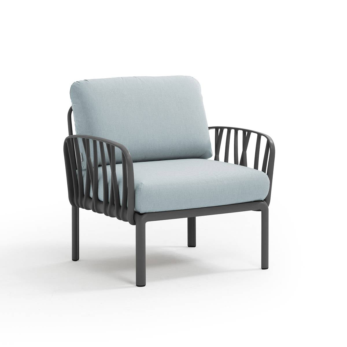 Poltrona Komodo resina fiberglass Nardi Antracite Ghiaccio-sunbr. Genco Outdoor