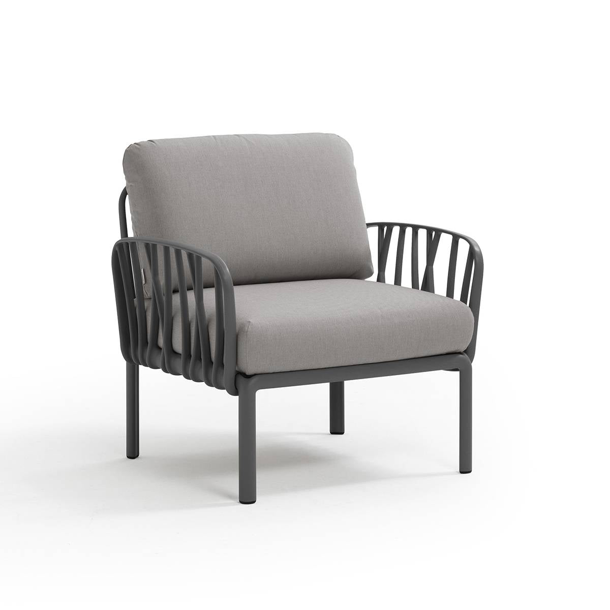 Poltrona Komodo resina fiberglass Nardi Antracite Grigio Genco Outdoor