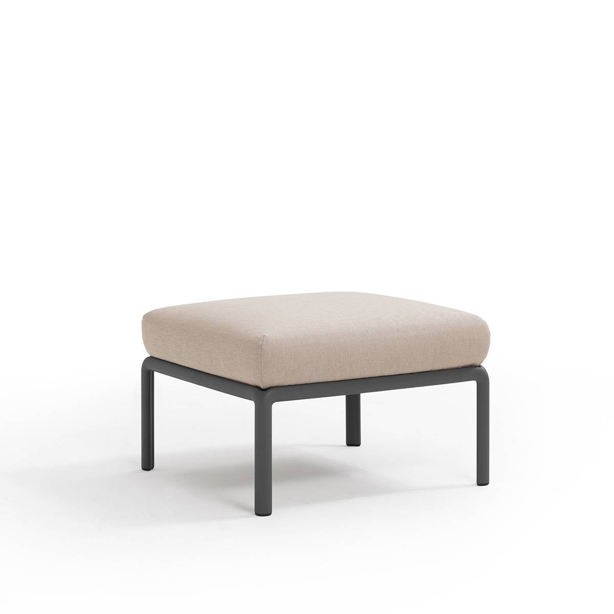 Pouf Komodo resina con cuscino Nardi Antracite Rosa-quarzo Genco Outdoor