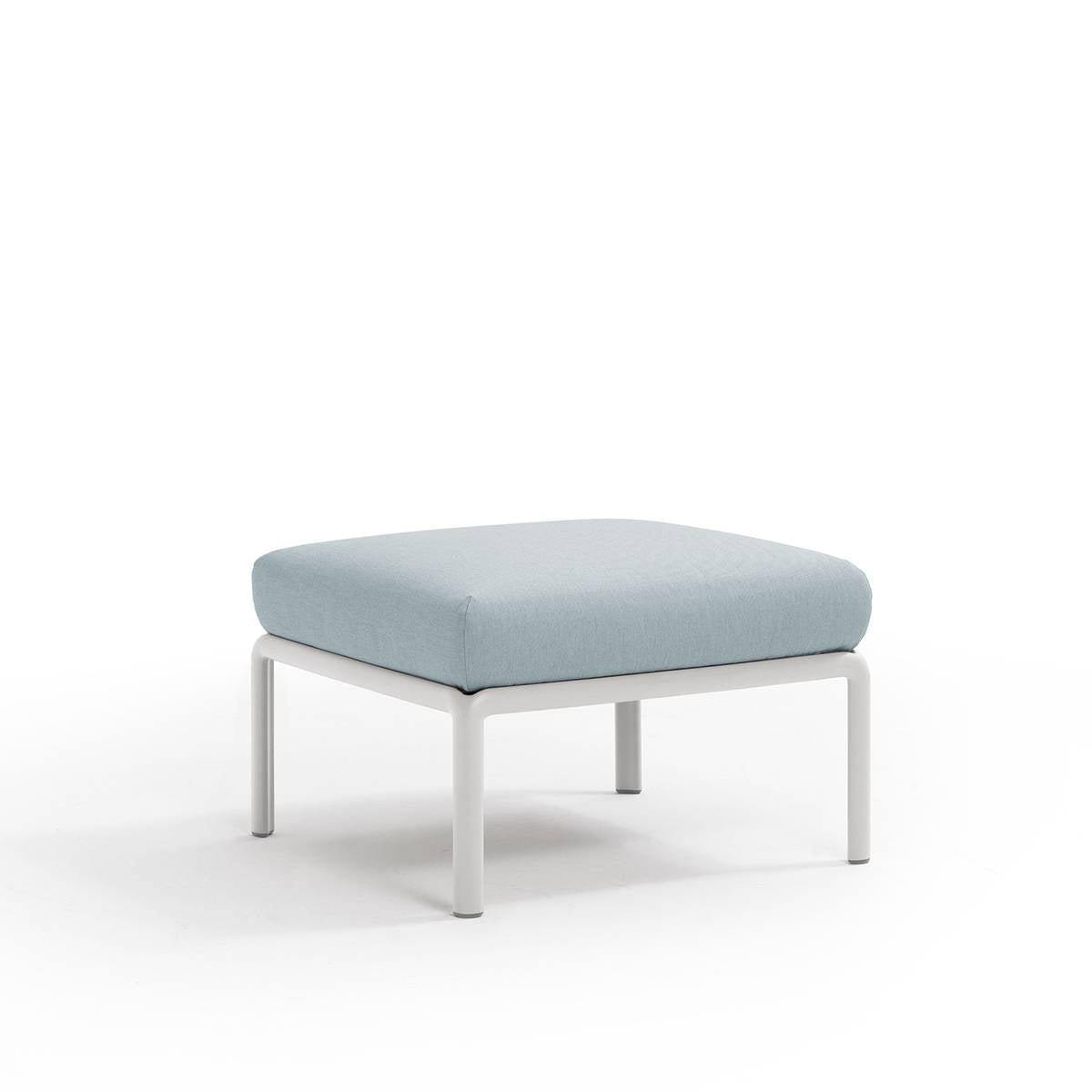Pouf Komodo resina con cuscino Nardi Bianco Ghiaccio-sunbr. Genco Outdoor