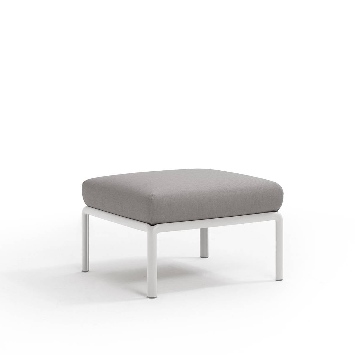 Pouf Komodo resina con cuscino Nardi Bianco Grigio Genco Outdoor