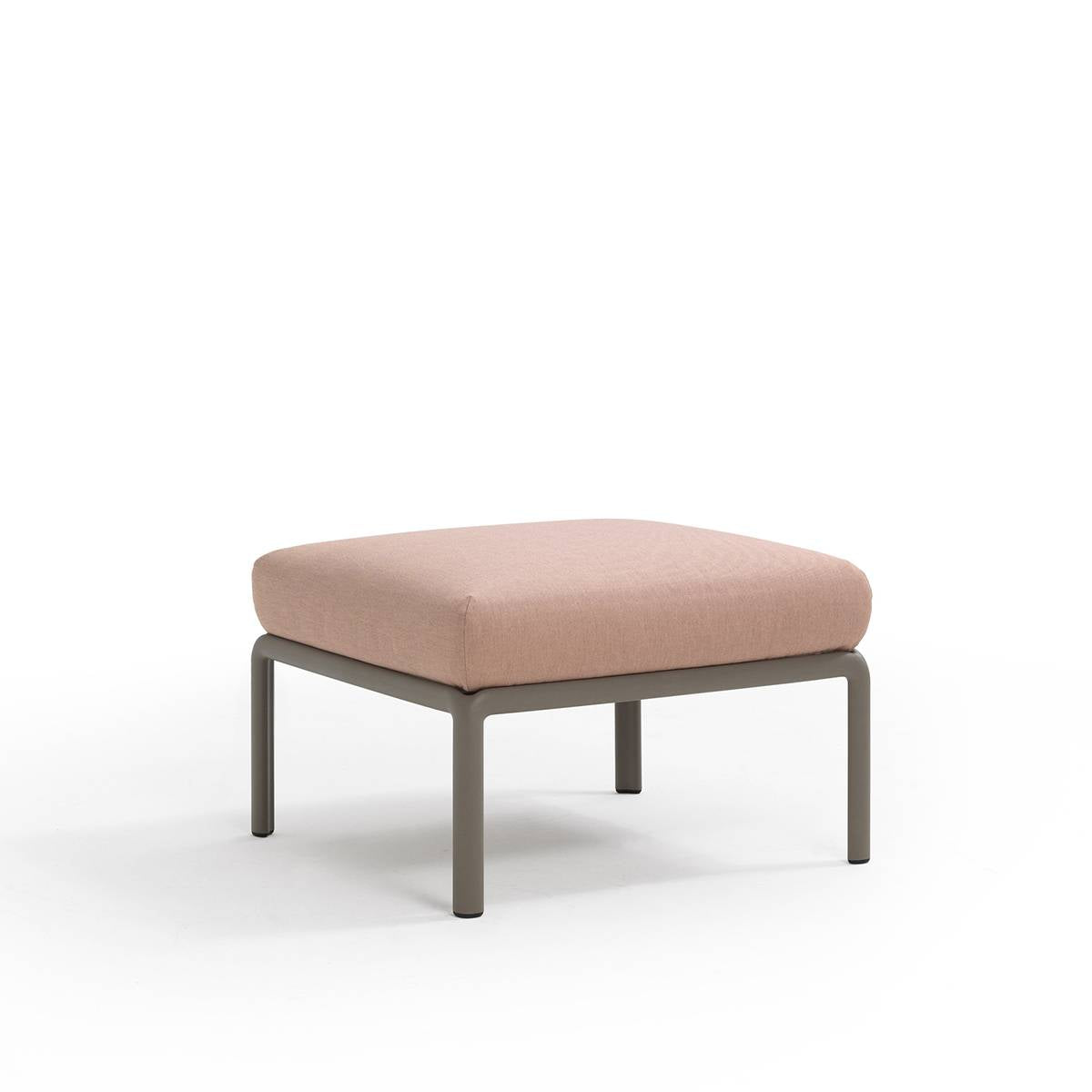 Pouf Komodo resina con cuscino Nardi Tortora Rosa-quarzo Genco Outdoor